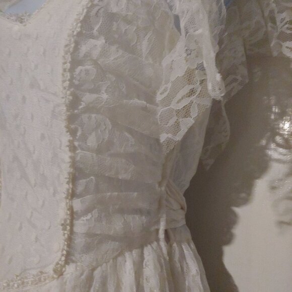 Steppin Out Vintage Lace Cottage Milkmaid Fairy Cosplay Victorian Prairie 5 - Picture 11 of 16